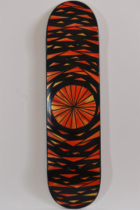 Skateboard deck Acrylic on skateboard $250.